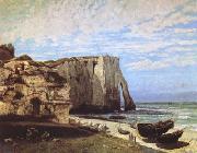 The Cliff at Etretat after the Storm (mk09) Gustave Courbet